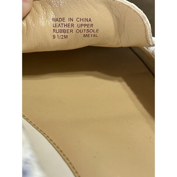 Michael Kors White Gray Snake Print Leather Loafers slip on bow - Picture 9 of 9